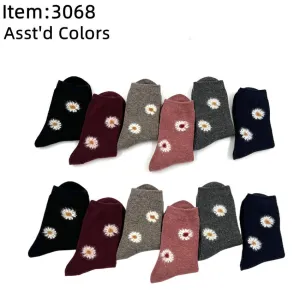 12pack Women's Socks Wool Blend Warm Crew Women Socks #3068