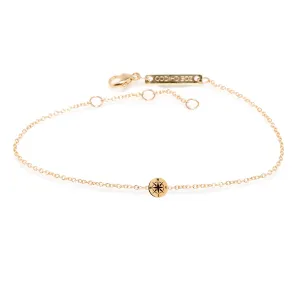 14k Itty Bitty Compass Bracelet