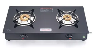 2 Burner Elite - Glass Top Gas Stove