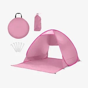 2 Person Beach Tent with UV Protection - Pink