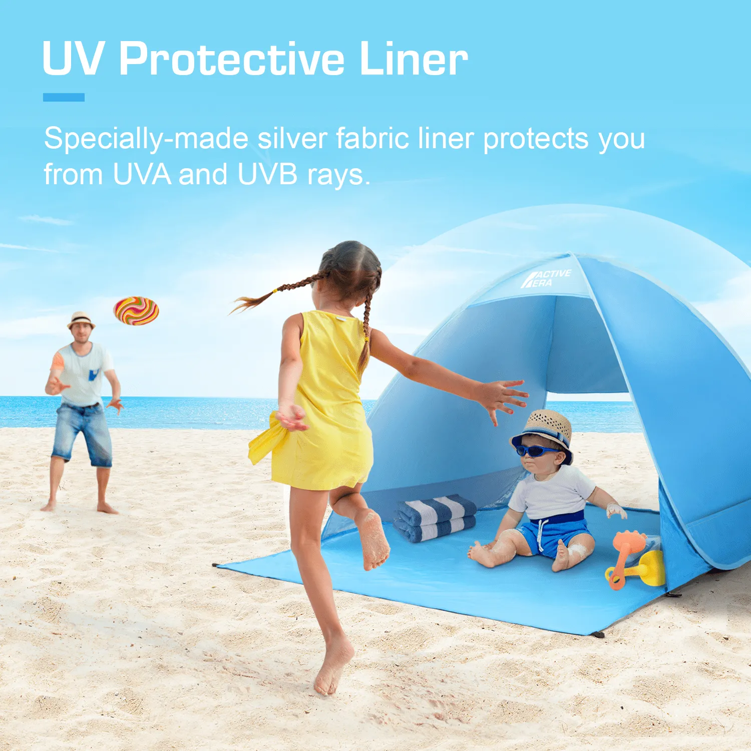 2 Person Beach Tent with UV Protection