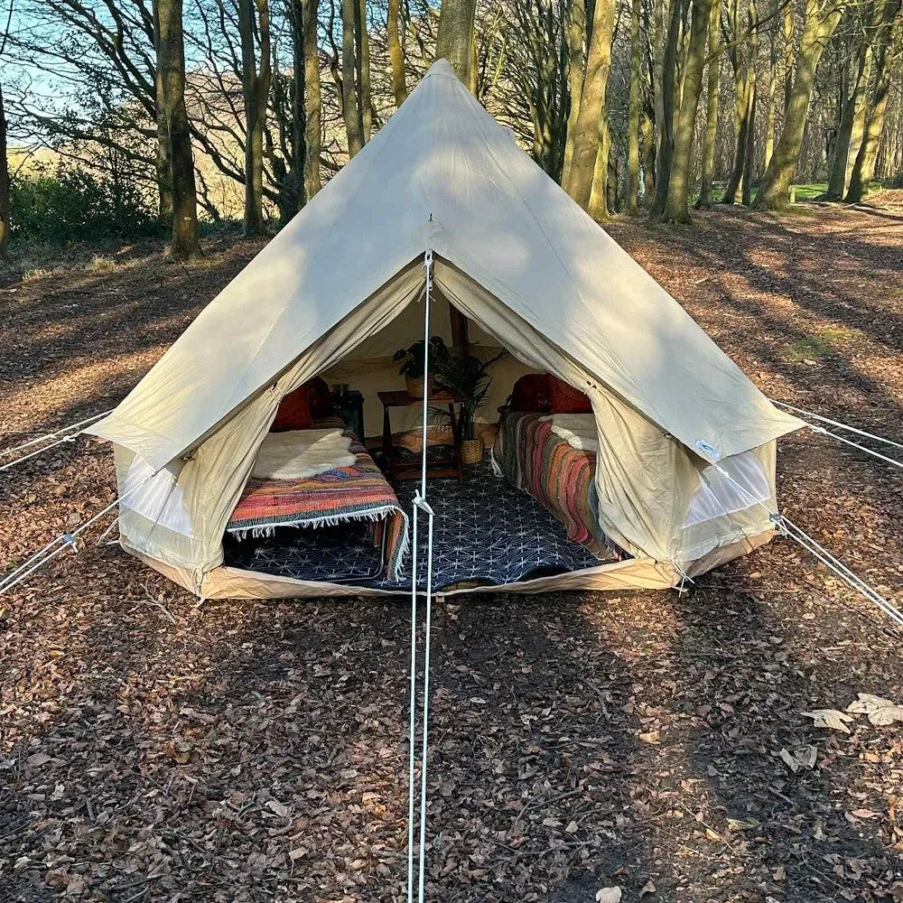 3m Bell Tent Fireproof With Stove Hole & Flap (No Centre Pole)