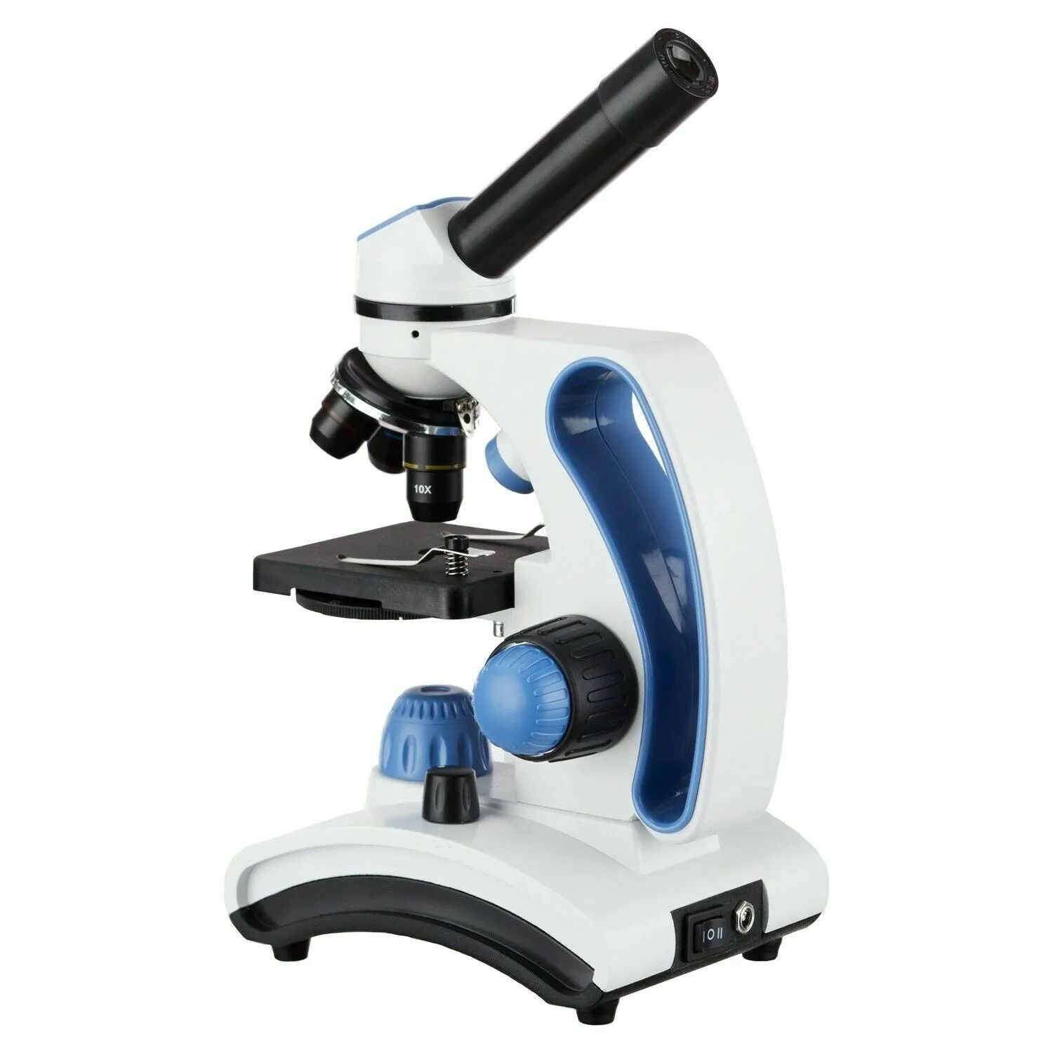 AmScope M162 Series Portable Metal Frame Student Compound Microscope 40X-1000X Magnification With Dual Lens LED And Complete Accessories