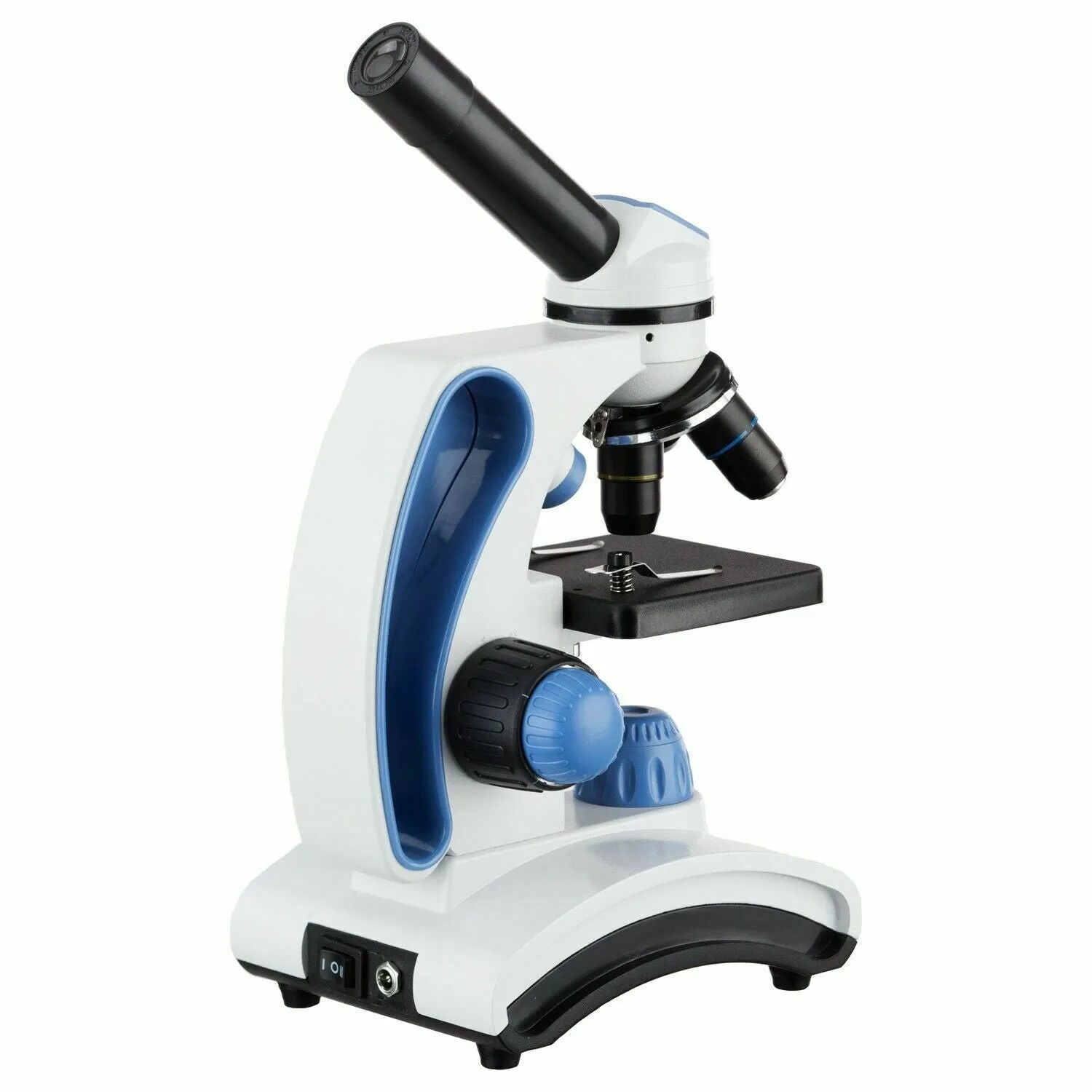 AmScope M162 Series Portable Metal Frame Student Compound Microscope 40X-1000X Magnification With Dual Lens LED And Complete Accessories