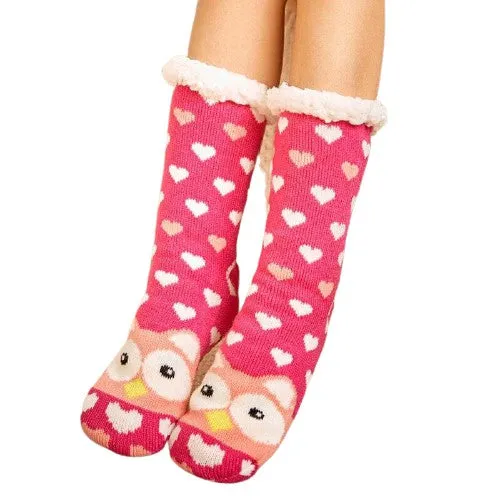 Animal Cartoon Design Non-Slip Plush  Best Socks For Women