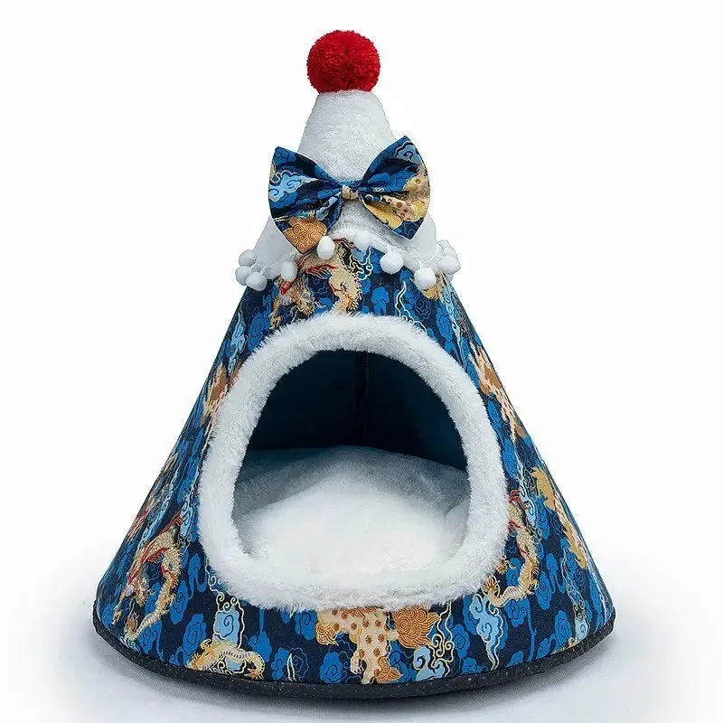 AnniePaw Christmas Tree Cat Bed - Warm Washable Pet House