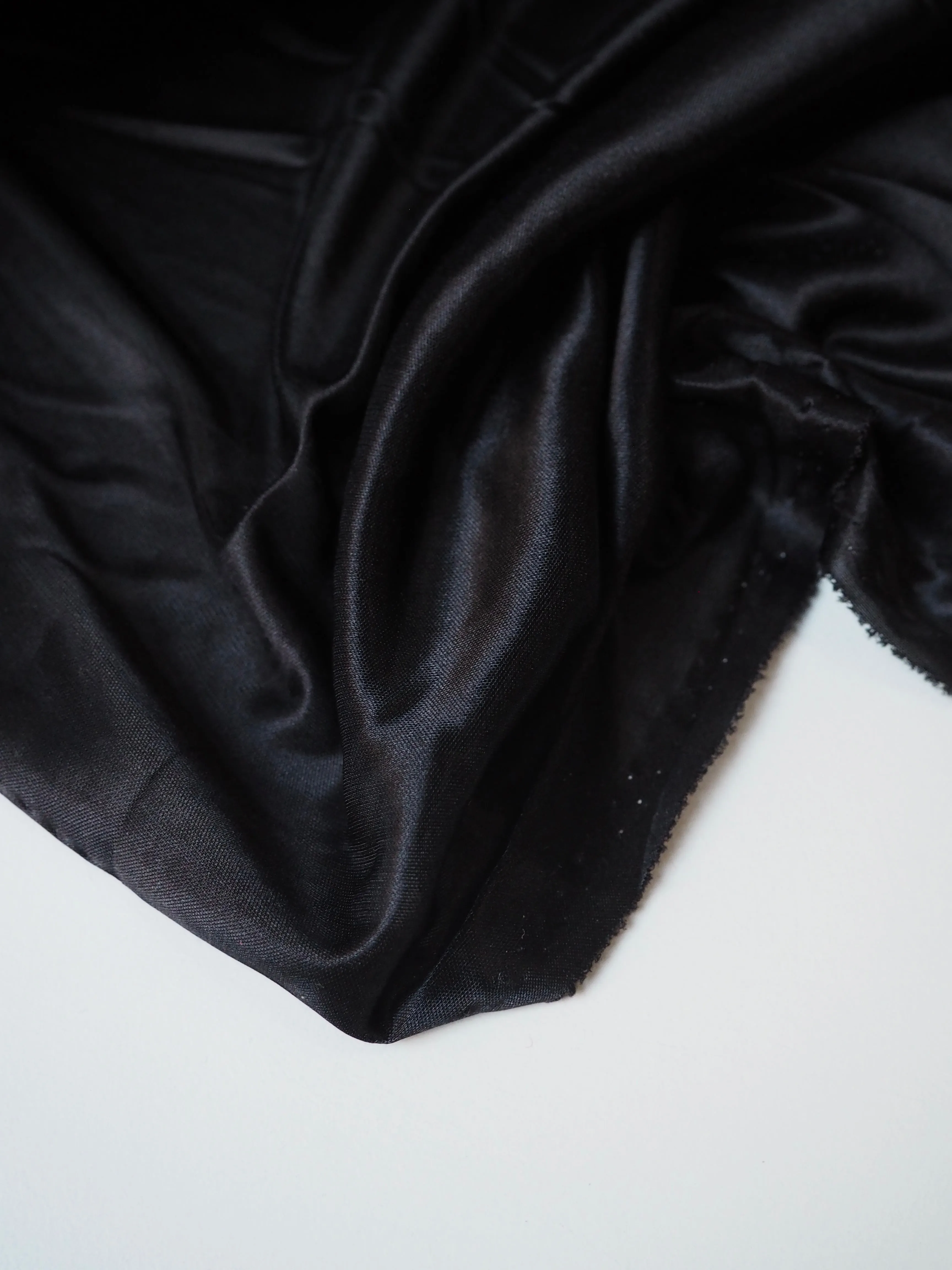 Black Satin Jersey