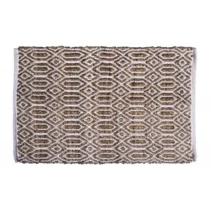 BRAIDED RUG, JUTE/ COTTON- 24"X36"