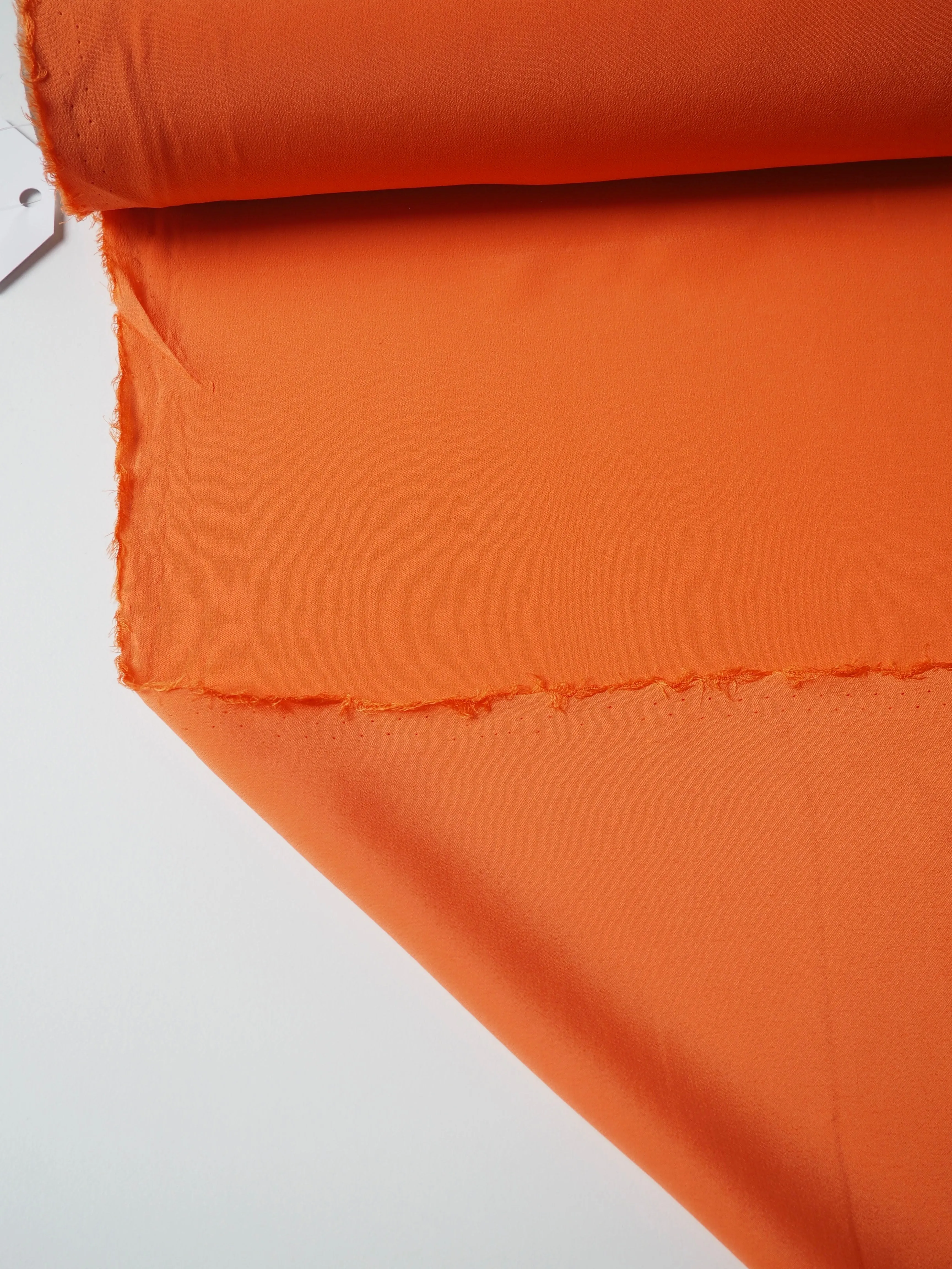 Bright Orange Silk/Acetate Crepe de Chine