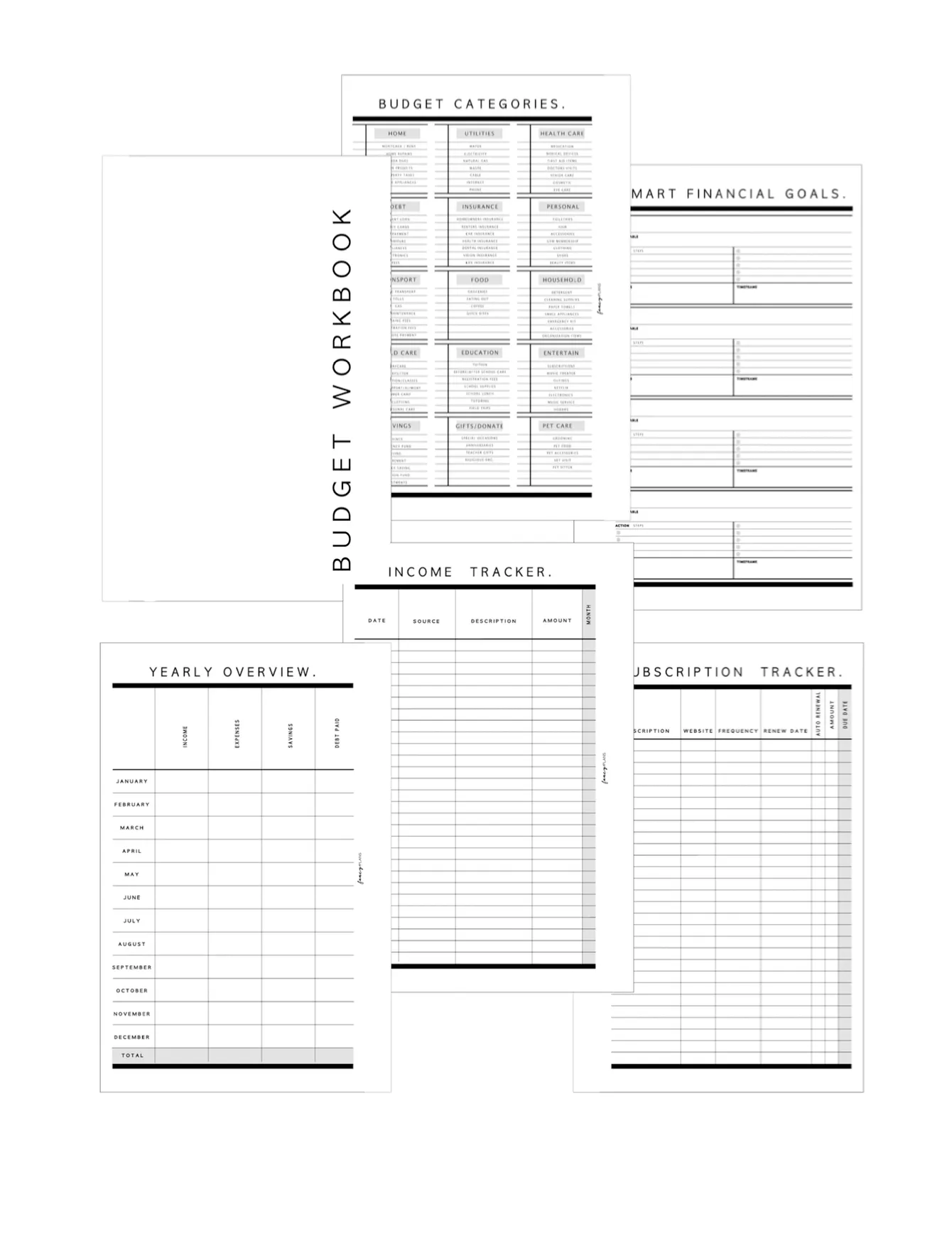 Budget Workbook Coiled Planner | Money Mindset Icons