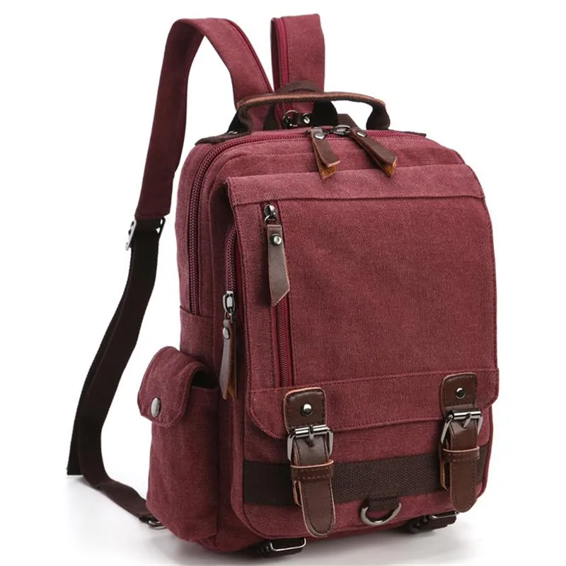 Casual Stylish Canvas Outdoor Adjustable Strap Backpack