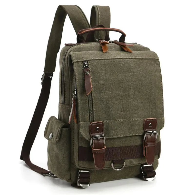 Casual Stylish Canvas Outdoor Adjustable Strap Backpack