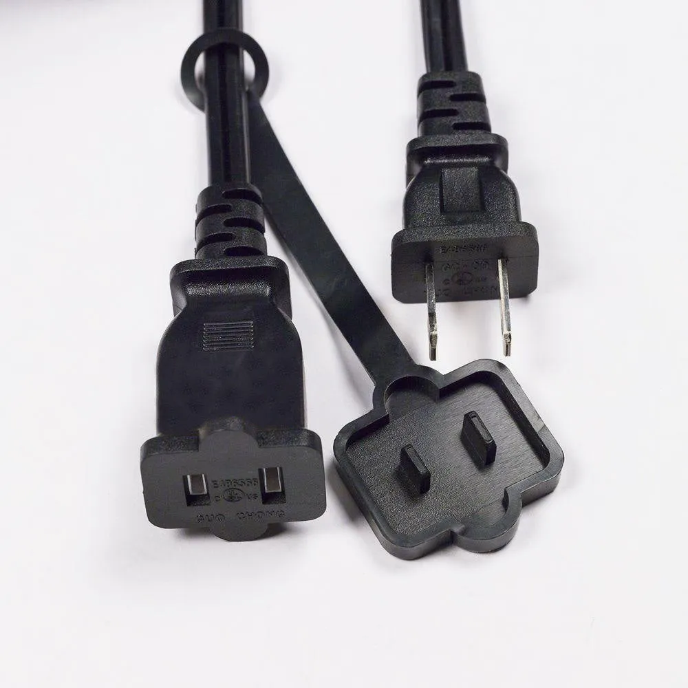 (Cord Only) 50 Socket Suspended Outdoor Commercial DIY String Light 54 FT Black Cord w/ E12 C7 Base, Weatherproof