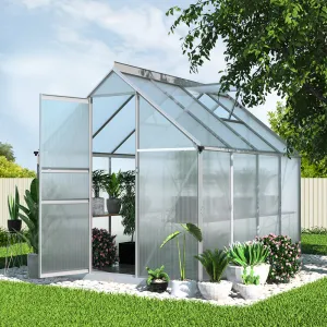 Durable Twin-Wall PC Aluminium Greenhouse with Vents - Greenfingers