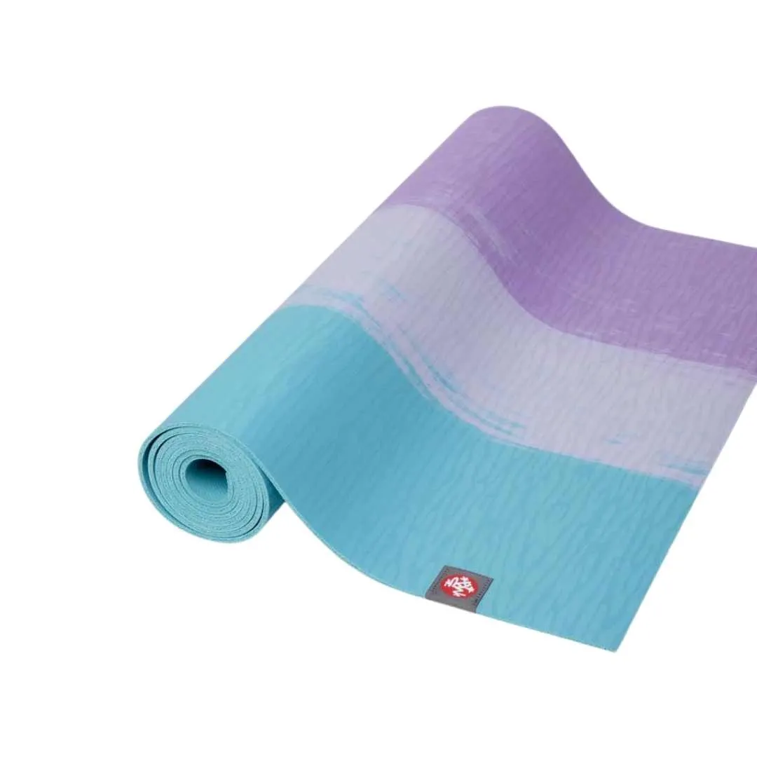 EKO LITE YOGA MAT 4MM - AQUA STRIPE - 71 INCHES