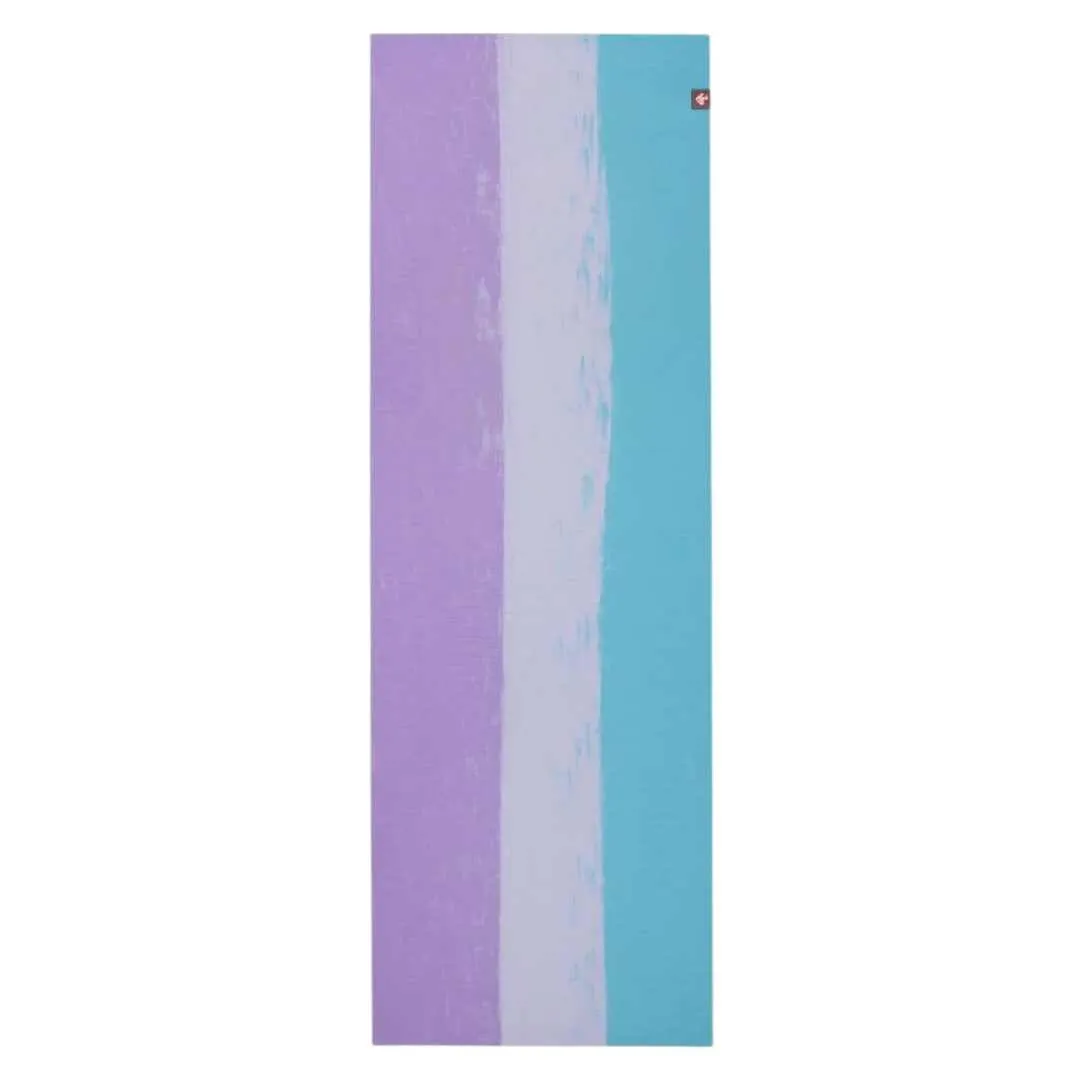 EKO LITE YOGA MAT 4MM - AQUA STRIPE - 71 INCHES