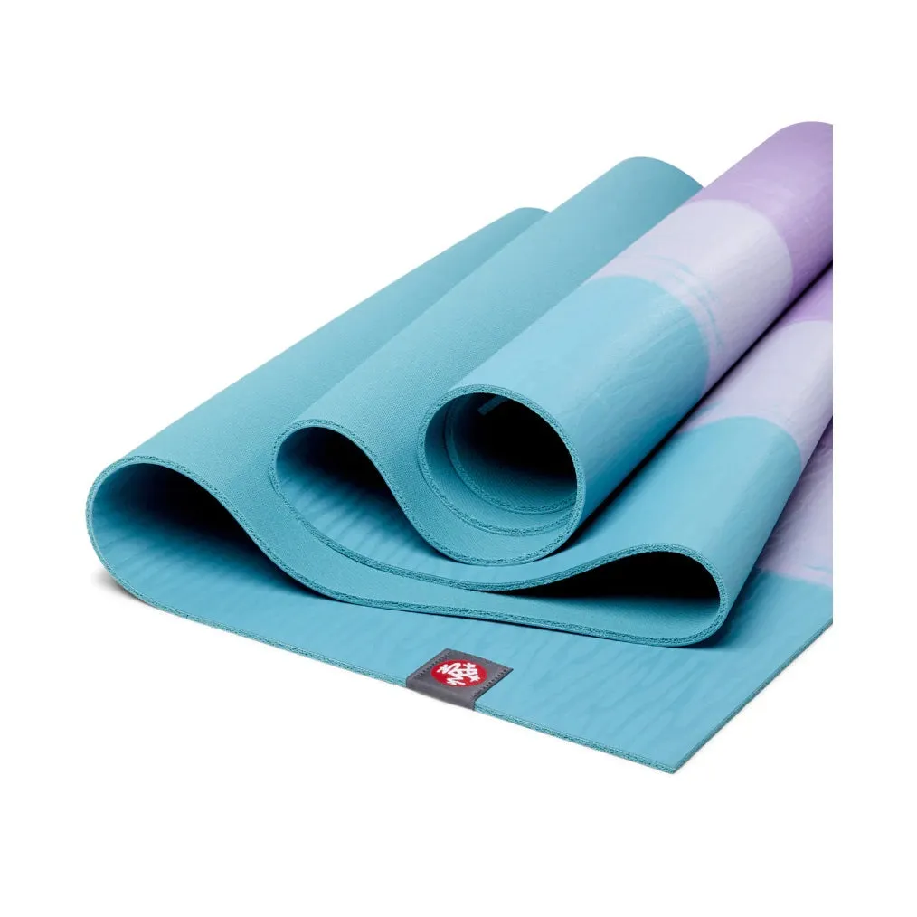 EKO LITE YOGA MAT 4MM - AQUA STRIPE - 71 INCHES