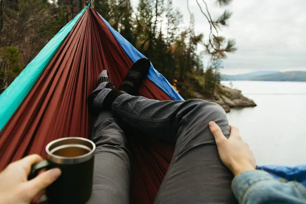 ENO DoubleNest Hammock Prints - Seaglass/Merlot/Denim