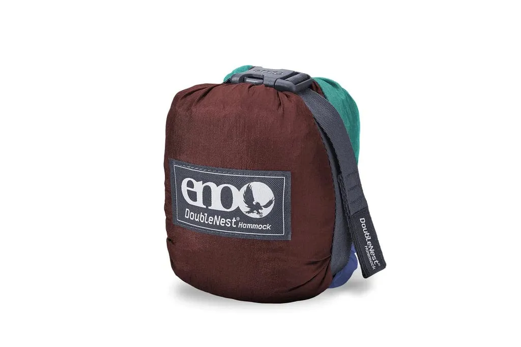 ENO DoubleNest Hammock Prints - Seaglass/Merlot/Denim