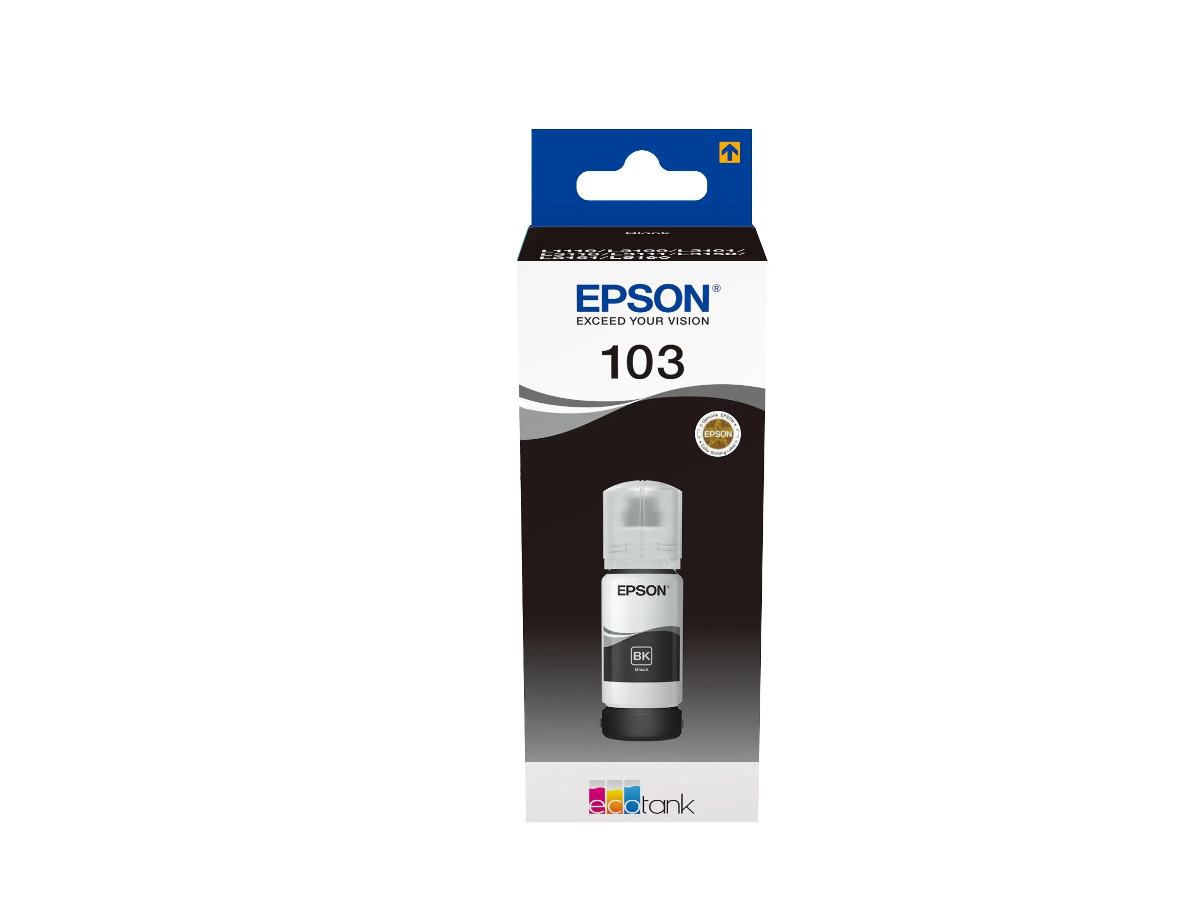 Epson Ink Cartridges, 103, 101 4 Colour Ink Bottles, Ink Bottle, 1 X 70.0 Ml Black