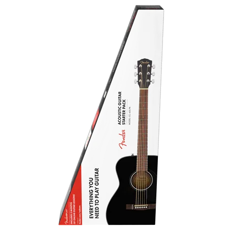 Fender CC-60S V2 'Black' Concert Acoustic Guitar Starter Pack