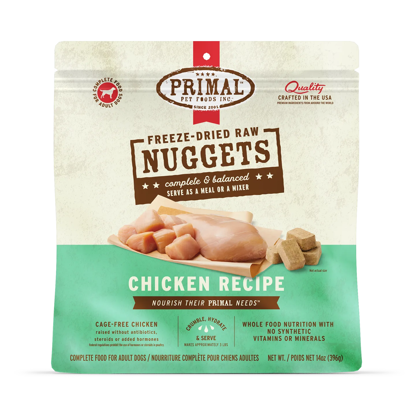 Freeze-Dried Raw Nuggets Dog Food <br> Chicken Recipe