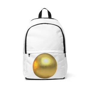 Gold Material Unisex Fabric Backpack