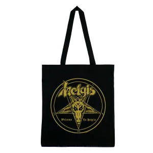 Helgi's - Welcome To Helgi's Gold Logo Tote Bag - Black