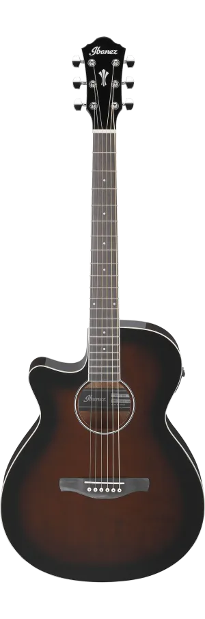 Ibanez AEG7L Left-Handed Acoustic Guitar (Dark Violin Sunburst High Gloss)