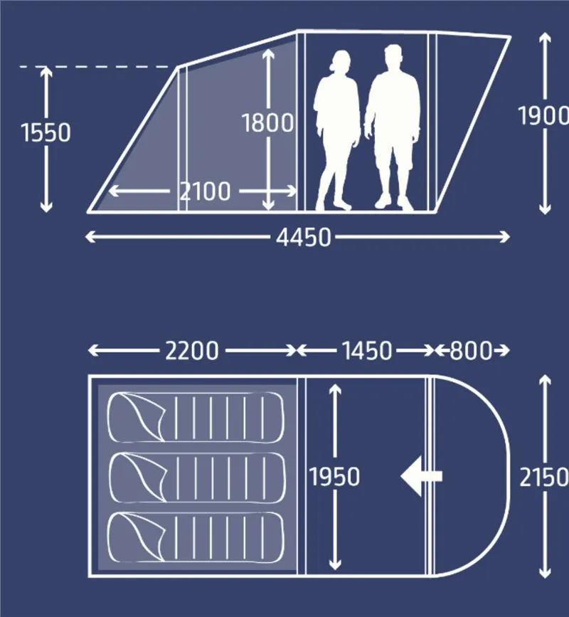 Kampa Brean 3 Air Tent Package Deal