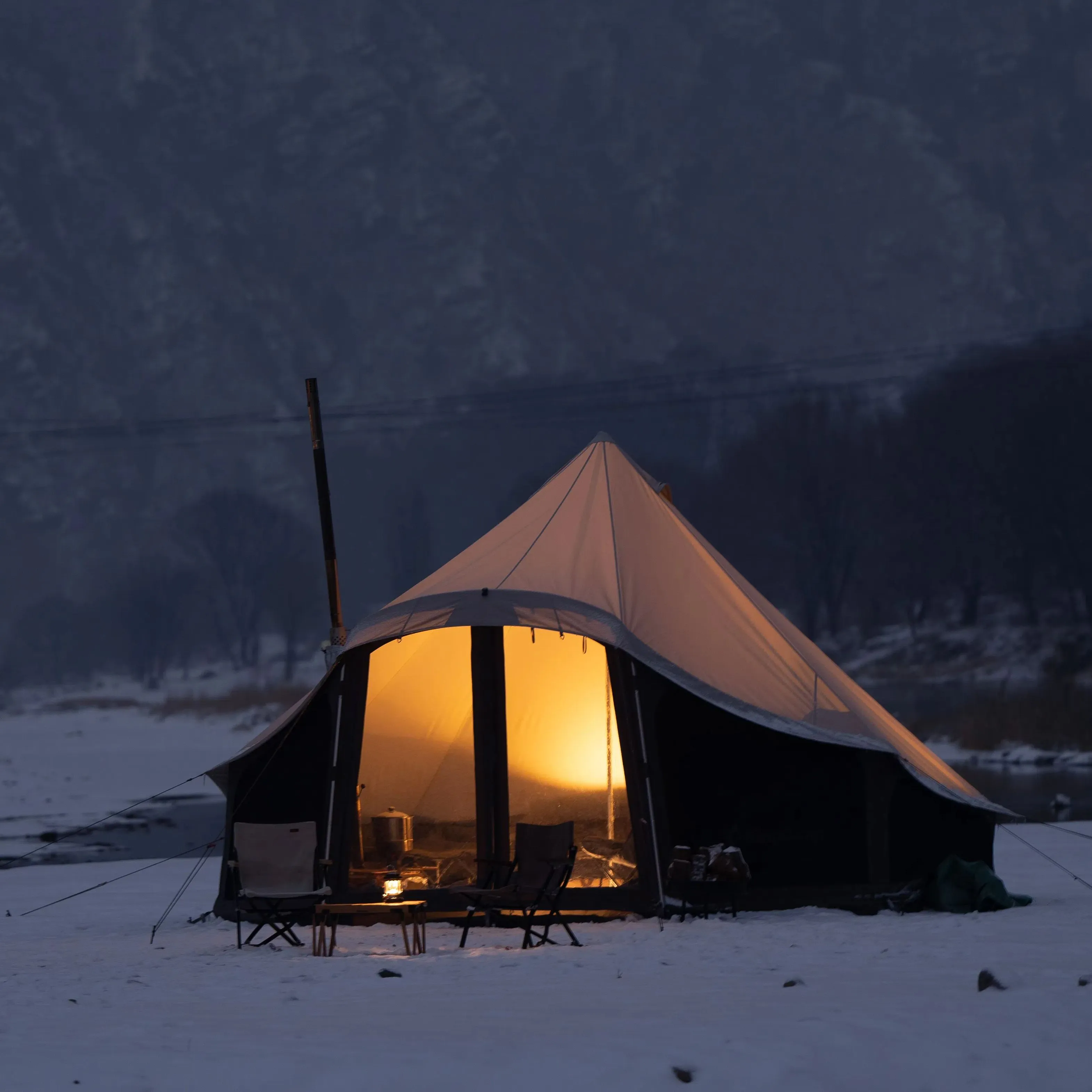 KingCamp KHAN LIGHT 400/500 Canvas Bell Tent