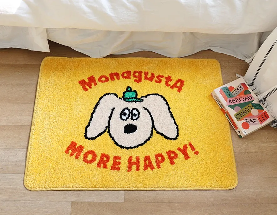 Large Big Yellow Square Cute Animal Dogs Charlie Characters Floor Mats Rugs Bathroom Home Decor Bedroom Door Foot Pads Soft Anti-slip Gifts