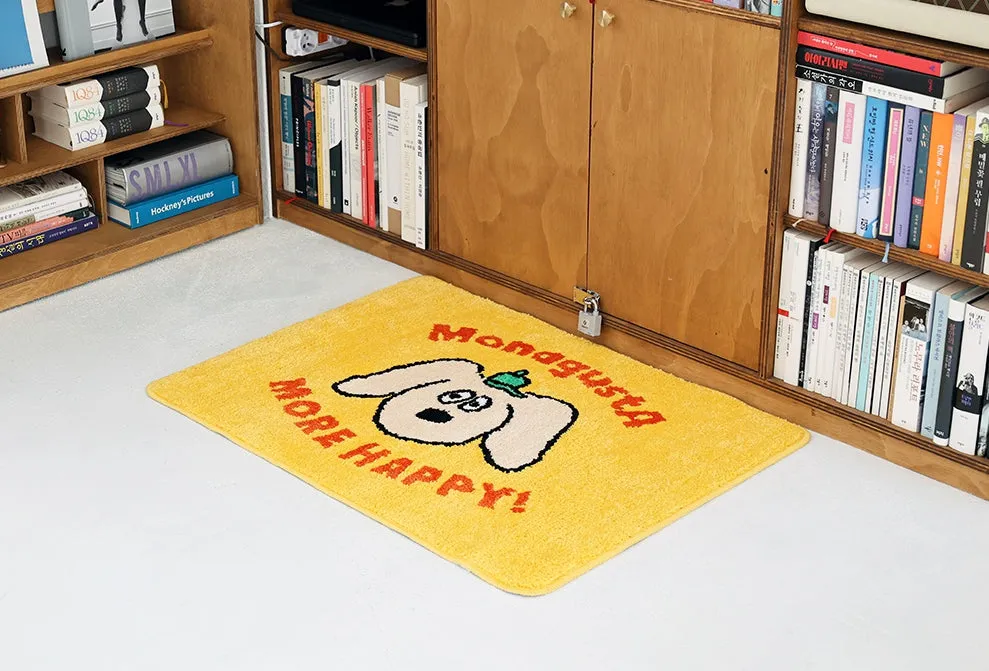 Large Big Yellow Square Cute Animal Dogs Charlie Characters Floor Mats Rugs Bathroom Home Decor Bedroom Door Foot Pads Soft Anti-slip Gifts