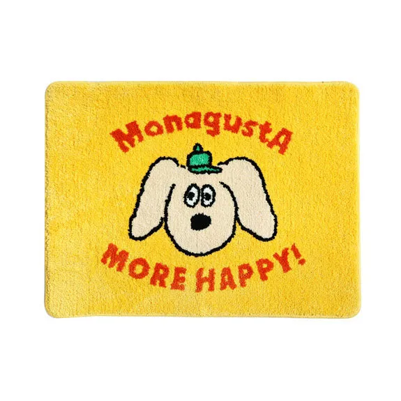 Large Big Yellow Square Cute Animal Dogs Charlie Characters Floor Mats Rugs Bathroom Home Decor Bedroom Door Foot Pads Soft Anti-slip Gifts