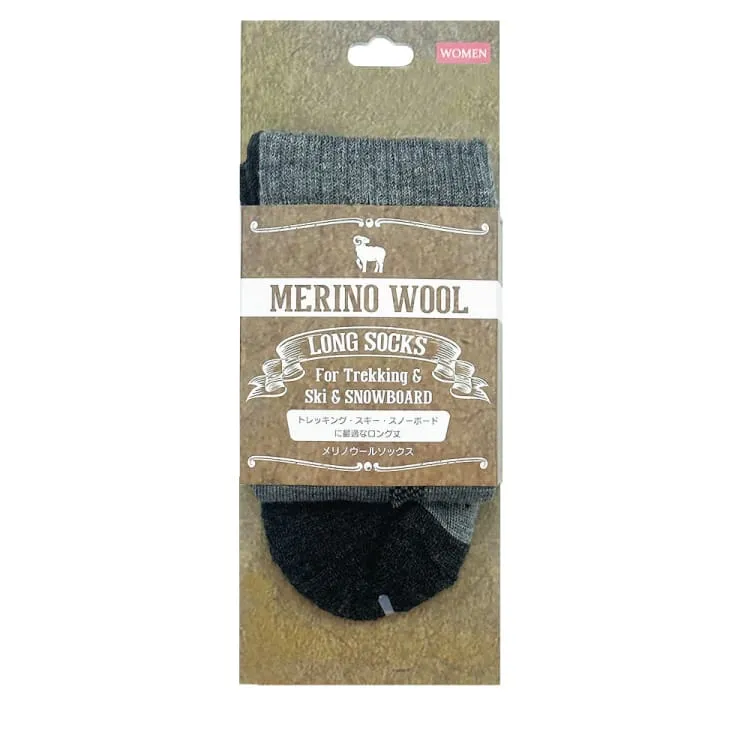 Merino Wool Long Socks-GREY