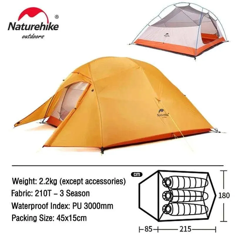 Naturehike Cloud Up Series All-Season, Ultralight Tent (Multiple Sizes)