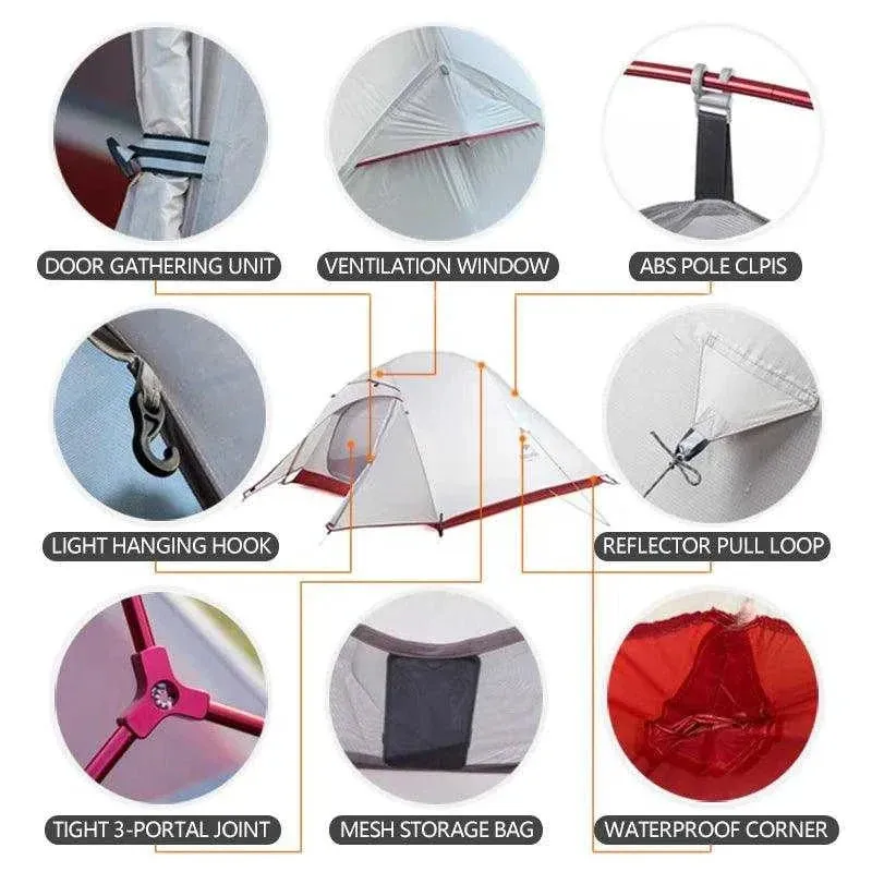 Naturehike Cloud Up Series All-Season, Ultralight Tent (Multiple Sizes)