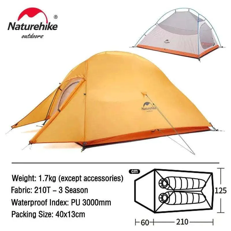 Naturehike Cloud Up Series All-Season, Ultralight Tent (Multiple Sizes)