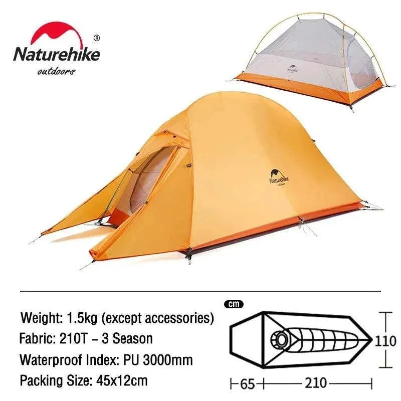 Naturehike Cloud Up Series All-Season, Ultralight Tent (Multiple Sizes)