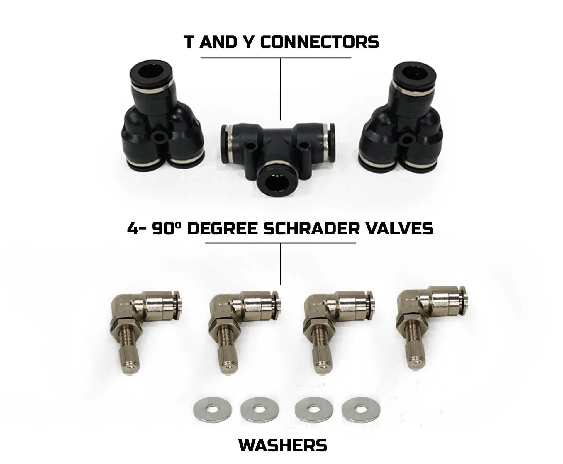 Overland Vehicle Systems 4 Tire Inflation System - Jeep Wrangler JK & JKU Engine Bay Mount Driver Side Rear