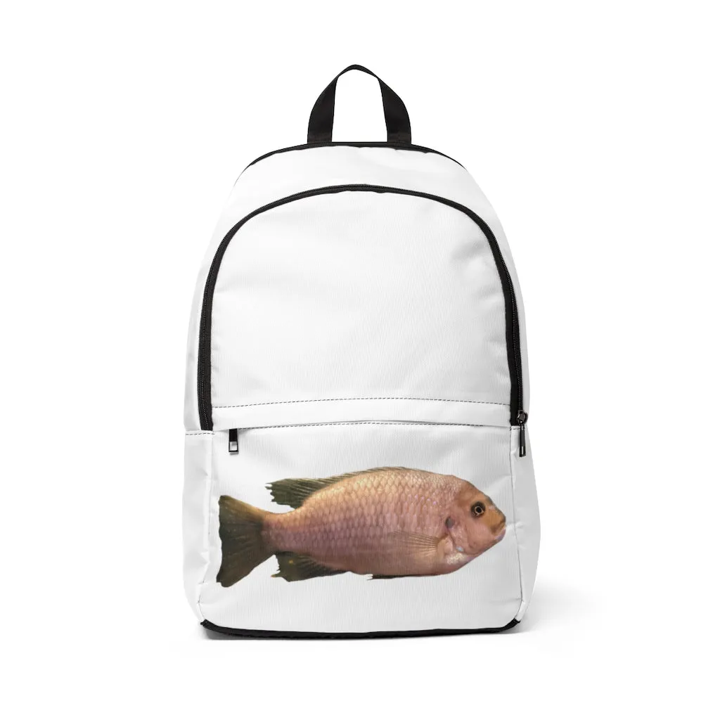 Peach Fish Unisex Fabric Backpack