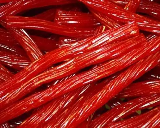 Red Licorice Twists 5 Ounce Peg Bags