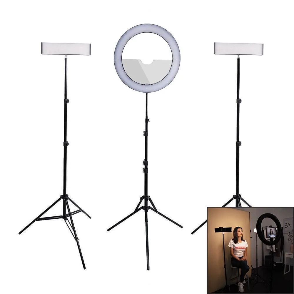 Ring Light Kit & 13" LED Light Panels - Spectrum Aurora Gold Luxe II