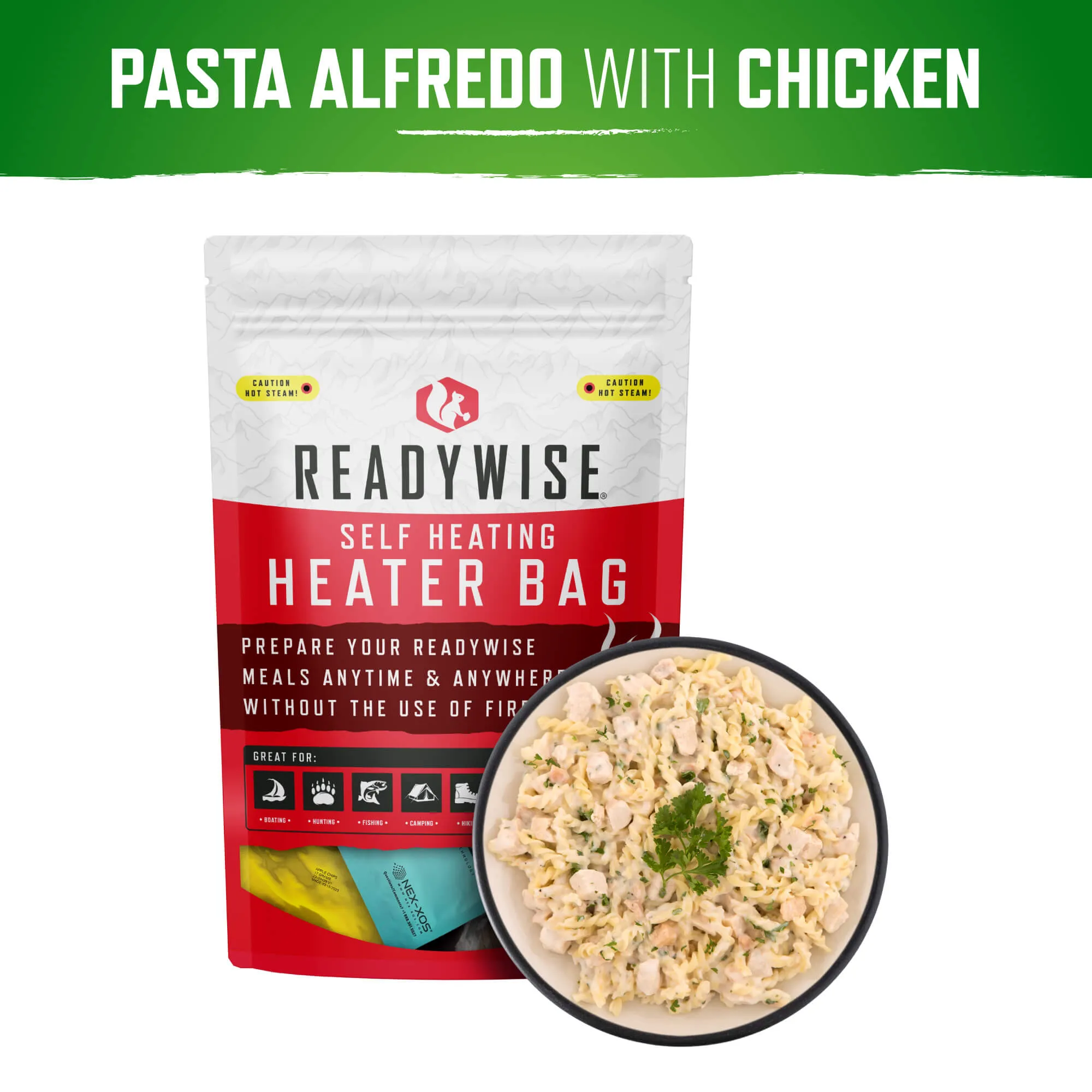 Self Heating Kit - Pasta Alfredo with Chicken   Snack