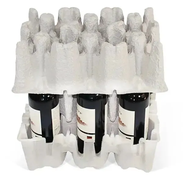 Six (6) Bottle Stand Up Pulp Wine Shipper Set