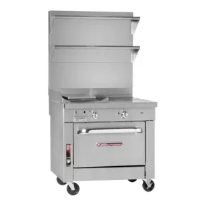 Southbend Platinum, P36C-BHH Gas Range , 36”, 2 Non-Clog Burners, Hot Top, Cabinet Base 134000 Total Btu