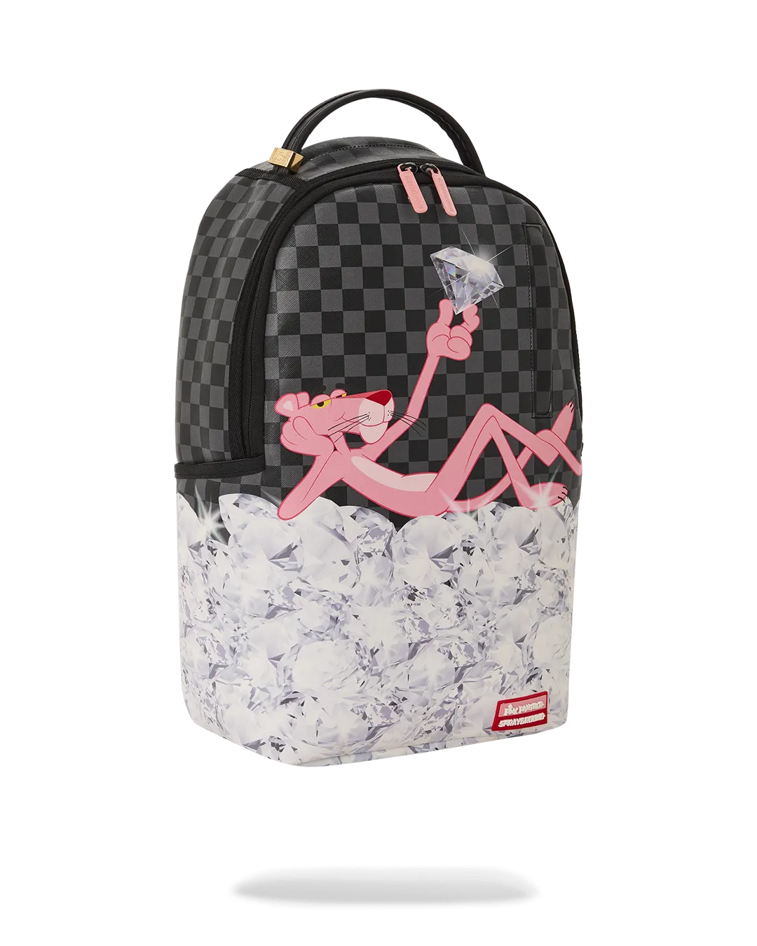 Sprayground Pink Panther Stacked Diamonds Backpack B5406