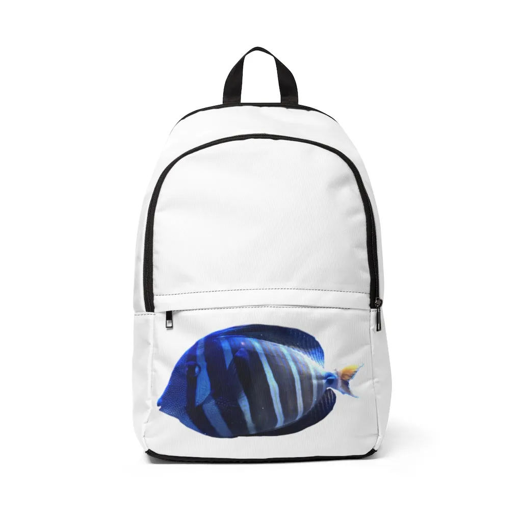 Striped Fish Unisex Fabric Backpack