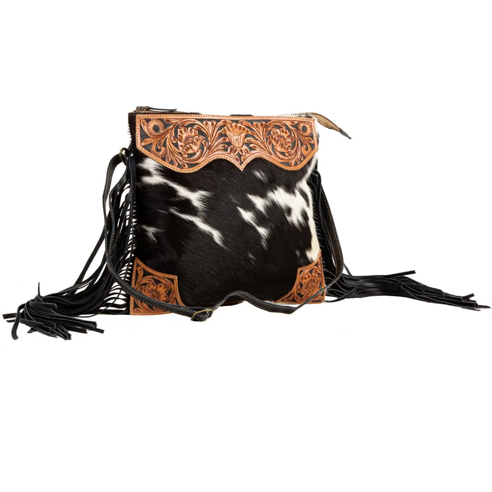 Tumbleweed Trail Fringed Hand-Tooled Bag