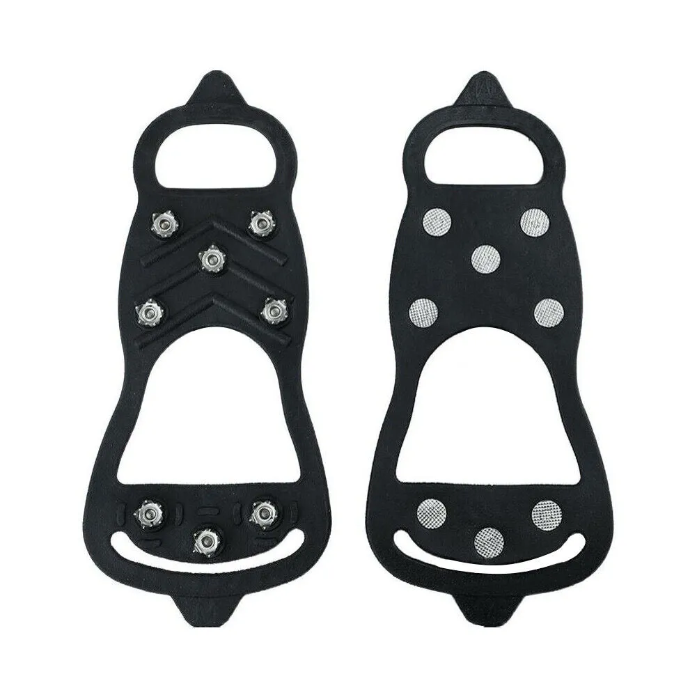 US 1-2 Pairs Ice Snow Grips Traction Cleats Shoes Anti Slip Cleats Boot Crampons